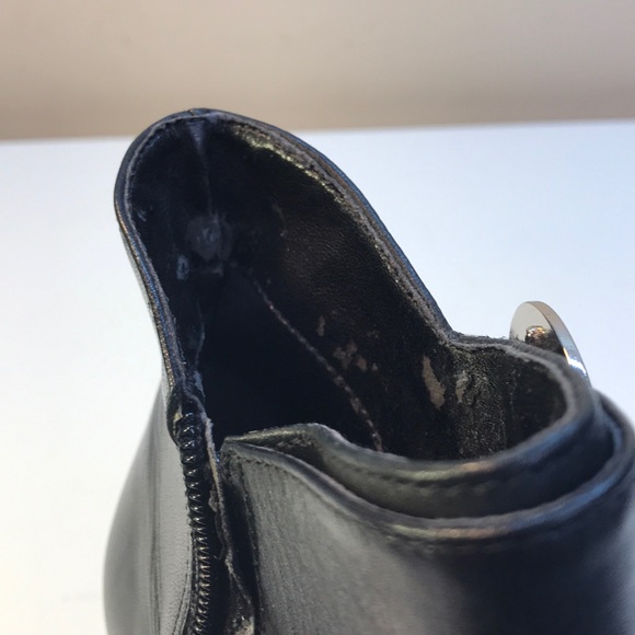 Willi Smith Black Leather Bootie Sz 6.5 Never Worn - Picture 15 of 16